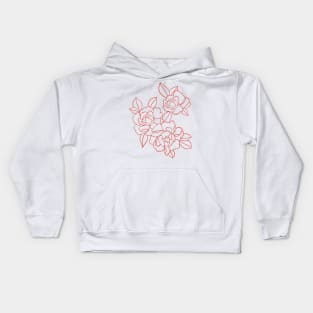 Peonies red Kids Hoodie